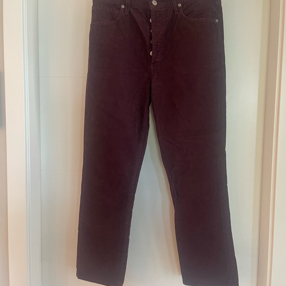 Citizens of Humanity - Burgundy Corduroy Size 29